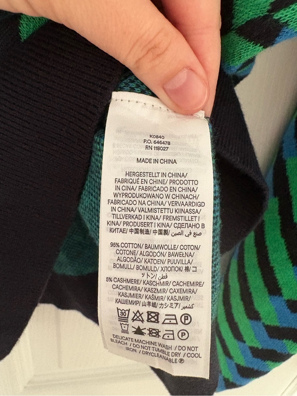 Boden XL Cotton Cashmere Chevron Sweater - Picture 4 of 4